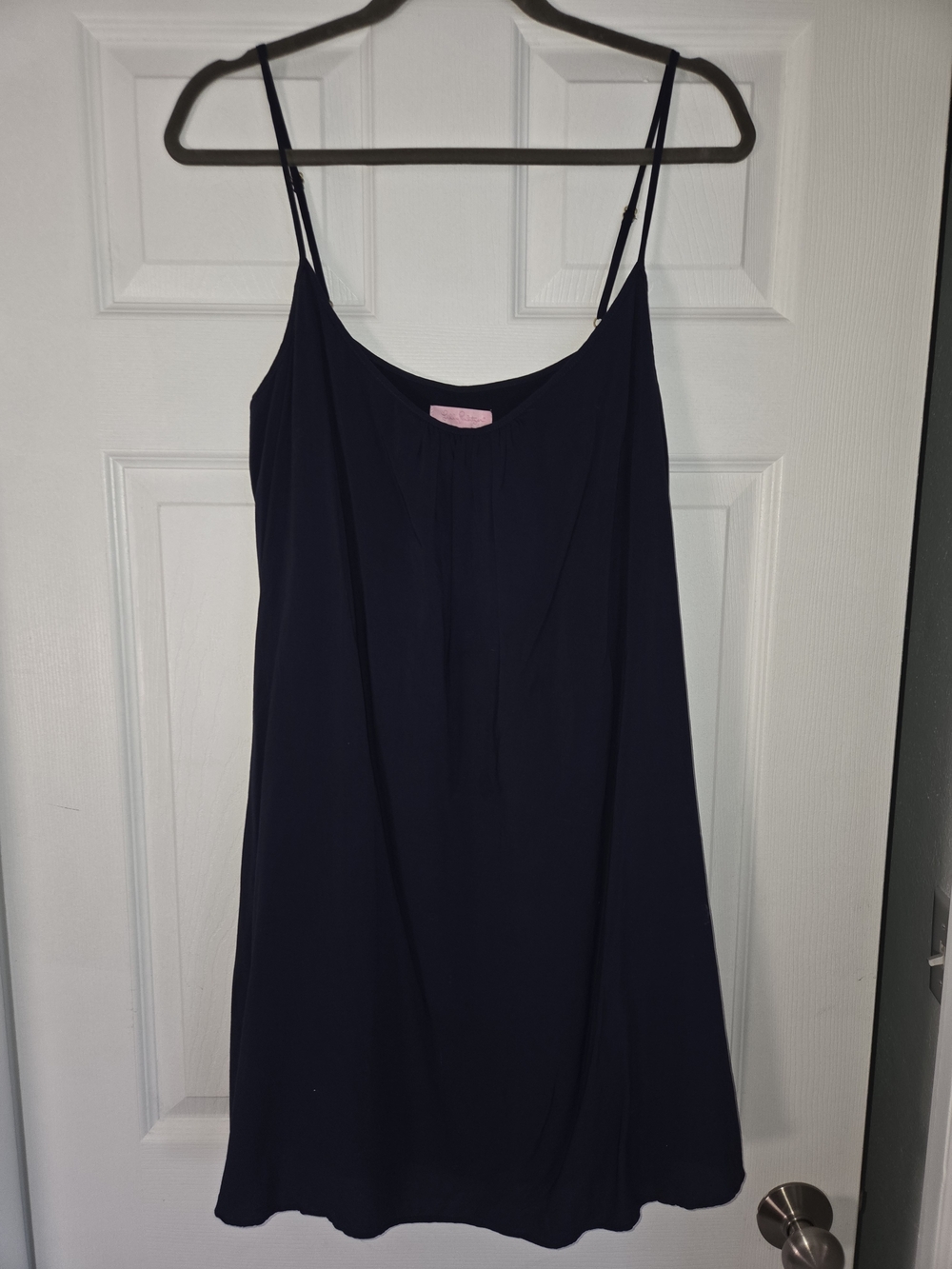 Lilly Pulitzer Navy V-Neck Dress with Pink Label